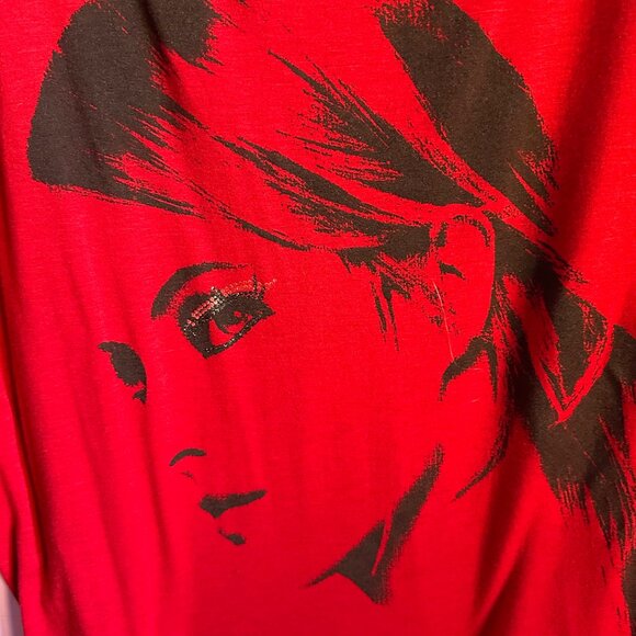 penningtons 3X funky girl with rhinestone makeup shirt - Picture 2 of 4